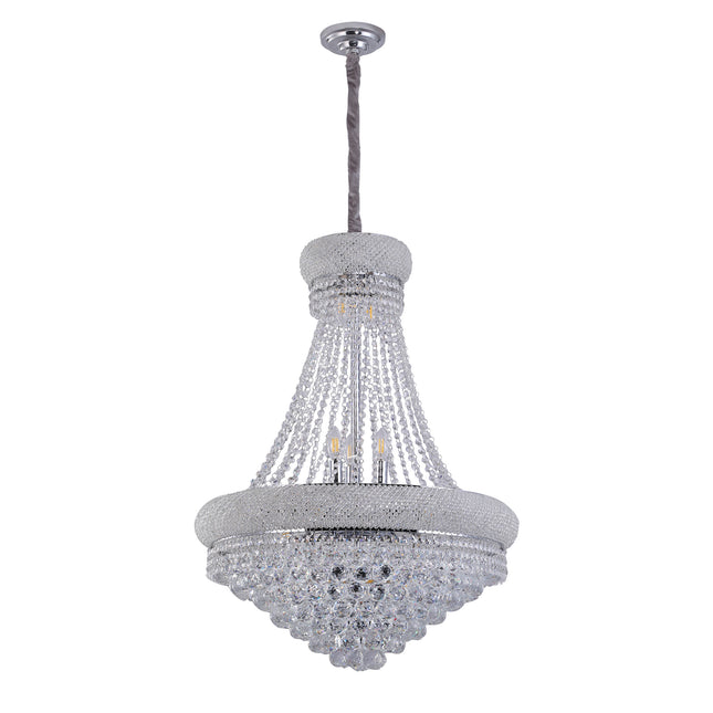 36 in in Luxurious K9 Crystal Single Tier Chandelier 14-LED Bulbs Classical