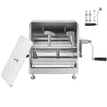 Manual Meat Mixer, 30L Tilt Tank Meat Processing Equipment(Mixing Max 30LBS for Meat), Stainless Steel Meat Mixer, Sausage Mixer Machine with Lid Handle Gear Reducer, Ground Beef Hand Mixer