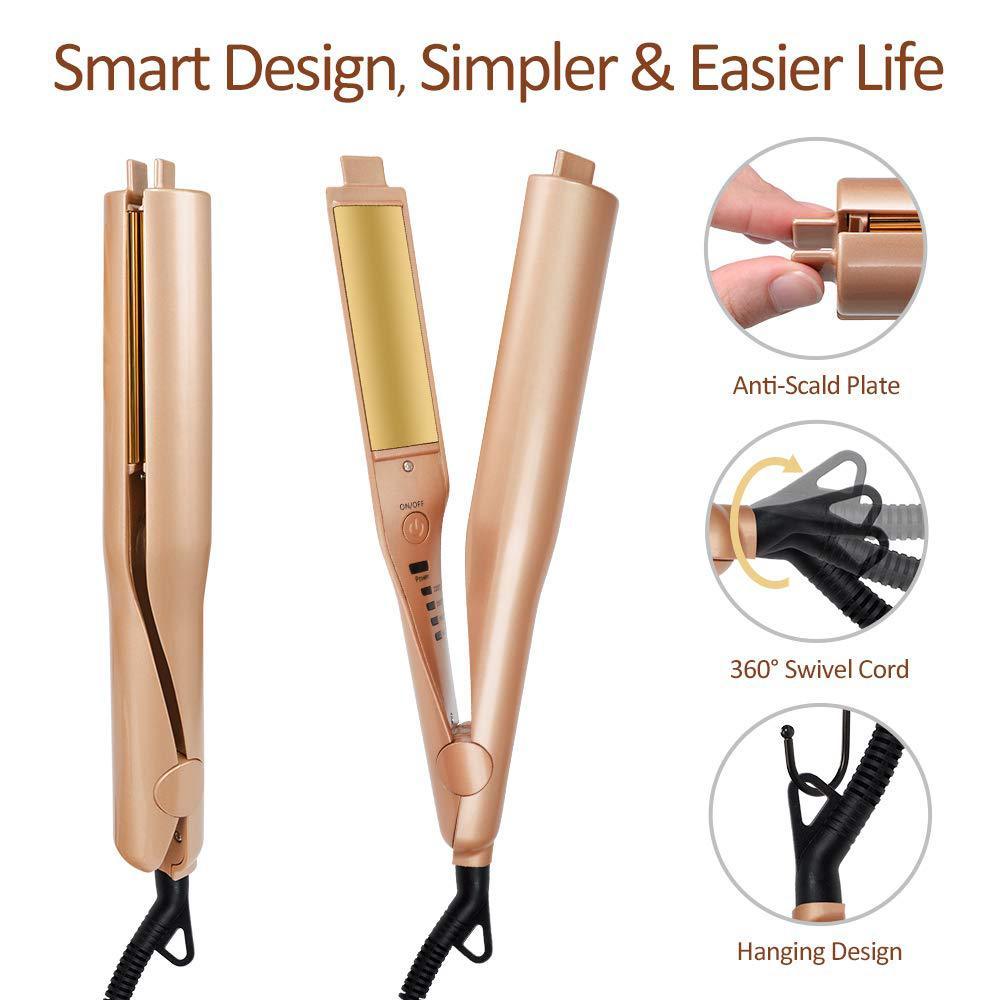 Hair Straightener, Electric Splint, Free Rotation, Big Wave Curling Iron, Straight Curl