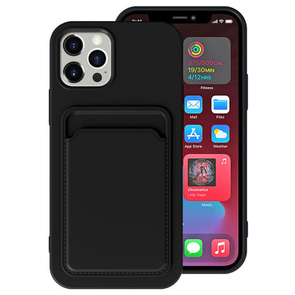 Compatible with Apple, Cross Border Suitable For Iphone12 Integrated Frosted Card Case Mobile Phone Shell Xr 11Tpu Card Soft Shell Spot E-Commerce - Eloy Royal