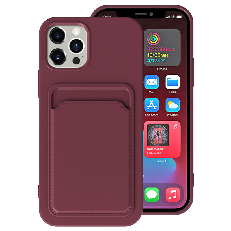 Compatible with Apple, Cross Border Suitable For Iphone12 Integrated Frosted Card Case Mobile Phone Shell Xr 11Tpu Card Soft Shell Spot E-Commerce - Eloy Royal