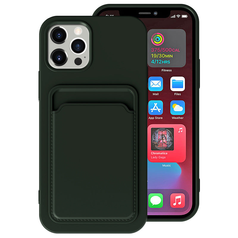 Compatible with Apple, Cross Border Suitable For Iphone12 Integrated Frosted Card Case Mobile Phone Shell Xr 11Tpu Card Soft Shell Spot E-Commerce - Eloy Royal