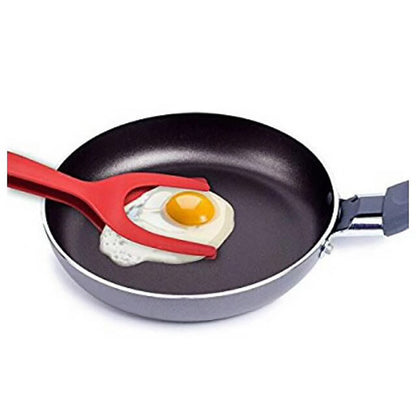 2 In 1 Grip And Flip Tongs Egg Spatula Tongs Clamp Pancake Fried Egg French Toast Omelet Overturned Kitchen Accessories - Eloy Royal