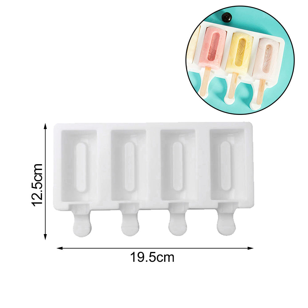 Silicone Ice Cream Mold 4 With Popsicle Ice Cream Mold Diy Hot Selling Home Kitchen