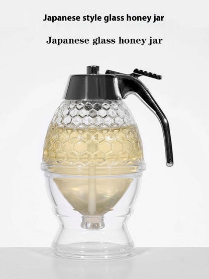 Glass Honey Pot Gift Pressing Honey Portable Storage Bottle - Eloy Royal