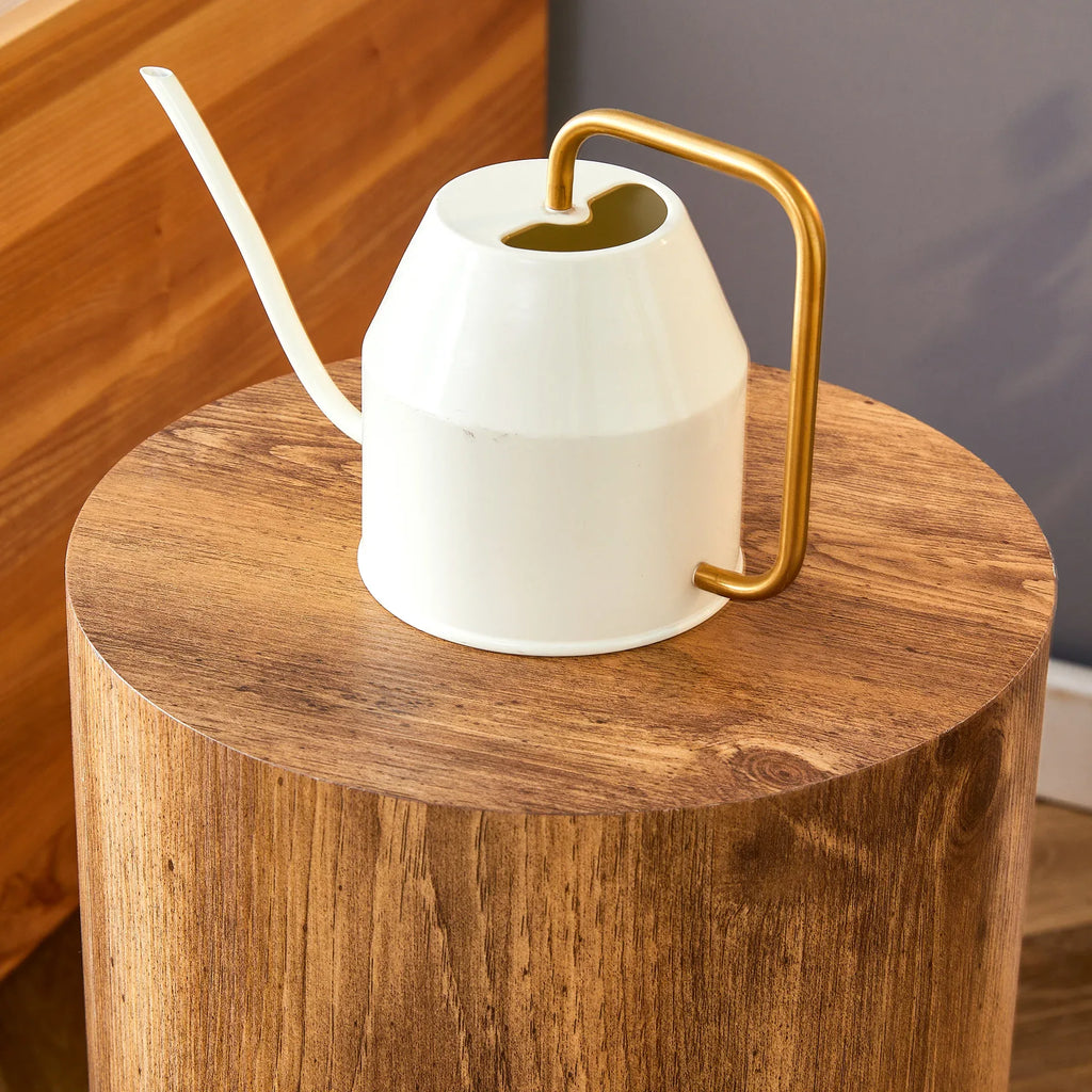 The cylindrical table with its patterned design can be easily integrated into a variety of interior styles, from coffee tables to small dining tables, workbenches or makeshift writing desks. - Eloy Royal