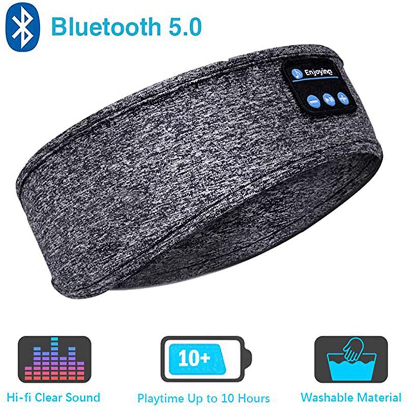 Wireless Bluetooth Sleeping Headphones Headband Thin Soft Elastic Comfortable Music Ear Phones Eye Mask For Side Sleeper Sports - Eloy Royal