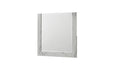 Mist Mirror White – Two-Tone High-Gloss Marble & Lacquer Frame with Oversized Reflective Surface(INCLUDES MIRROR ONLY)
