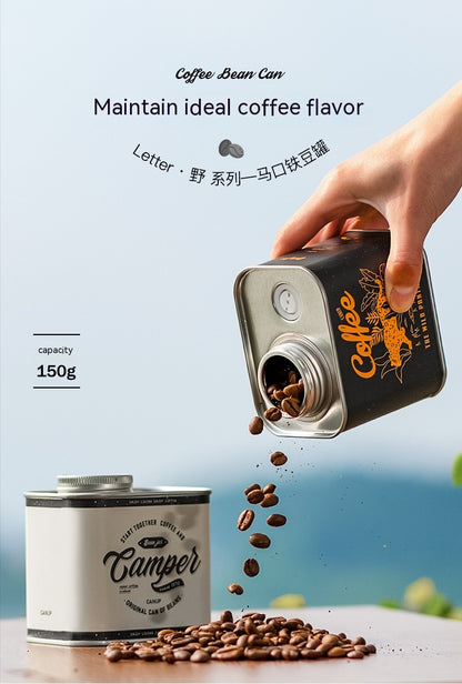 Coffee Bean Sealed Cans Outdoor Camping Tinplate Box Food Grade Packaging Storage Fresh-keeping Breathing Iron Cans - Eloy Royal