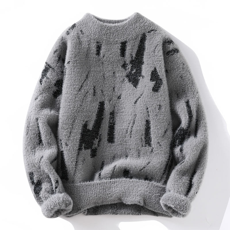 Winter Fleece-lined Thickened Men's Bottoming Sweater Fall And Winter Inner