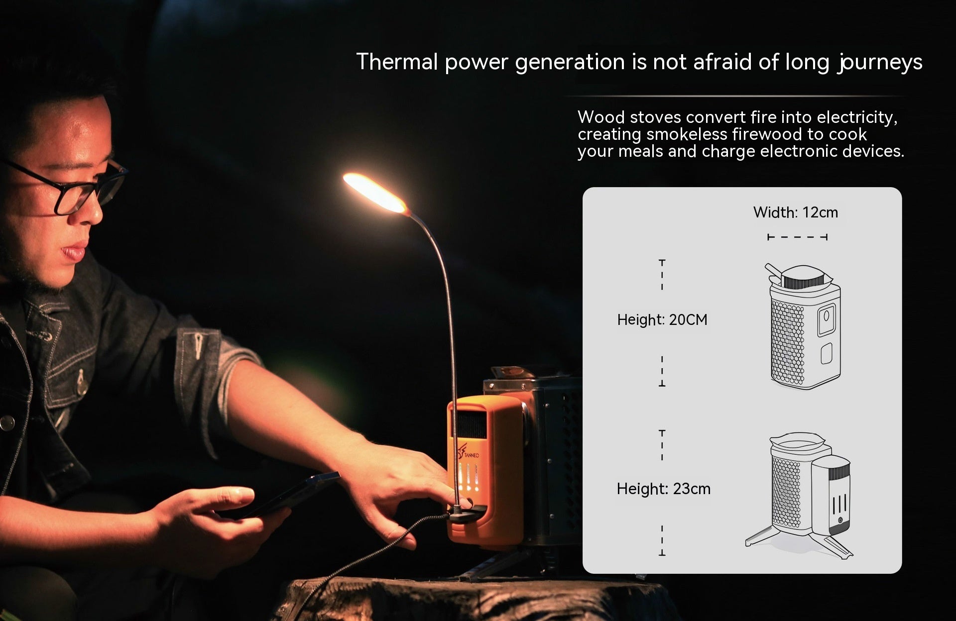 Bird Detection Thermal Power Generation Folding Camping Stove - Eloy Royal