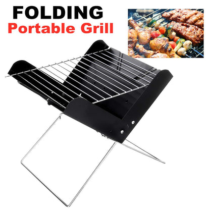 BBQ Grill Folding Stainless Steel Portable Small Barbecue Grill Tool BBQ Outdoor Camping Charcoal Furnace BBQ Grills Accessories - Eloy Royal