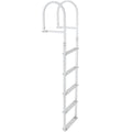 Dock Ladder, Removable 5 Steps, 500 lbs Load Capacity, Aluminum Alloy Pontoon Boat Ladder with 3.1'' Wide Step & Nonslip Rubber Mat, Easy to Install for Ship/Lake/Pool/Marine Boarding