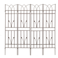 4 Pack Metal Garden Trellis 71' x 17.7' Rustproof Trellis for Climbing Plants Outdoor Flower Support Brown Iron