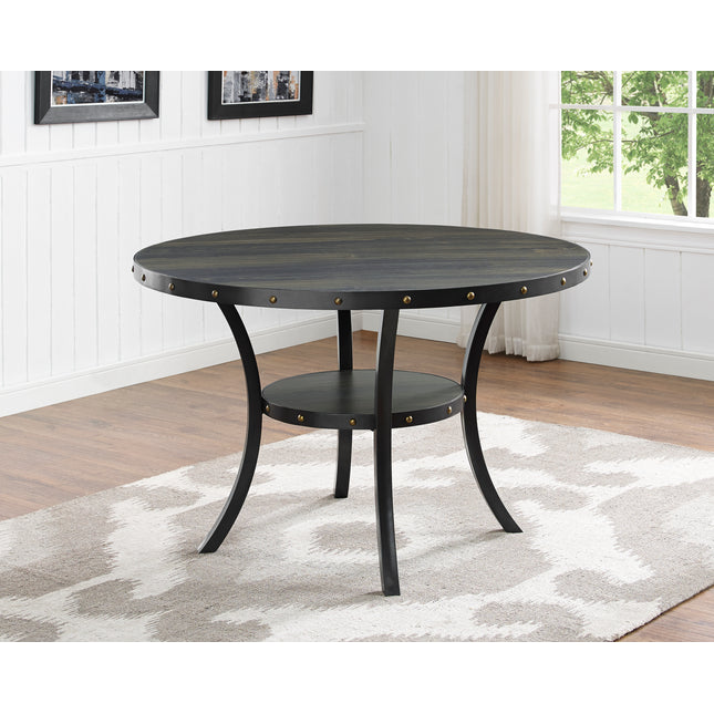 Biony Dining Collection Espresso Wood Railhead Dining Table