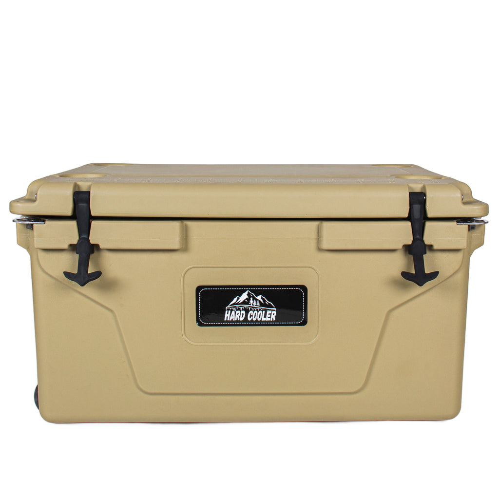110 Quart Khaki Cooler, Rotomolded Insulated Ice Chest – Heavy-Duty Hard Shell Cooler with 6–10 Day Ice Retention for Camping, Fishing, Tailgating & Outdoor Adventures
