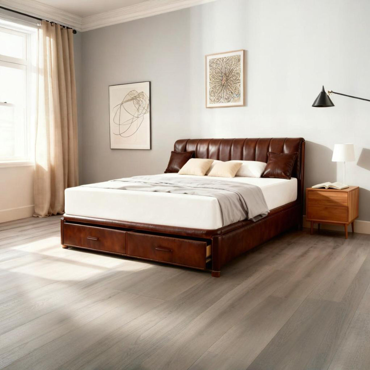 MADE IN US, 6' FULL SIZE Green Tea Memory Foam Mattress in Box, Fiberglass Free, White(Bed not included)