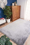 Zanca Gray Shaggy Rug 5x7, Modern & Soft 84*60 inch