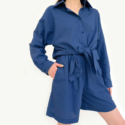 Early Autumn Cotton And Linen Women's Long Sleeve Shirt