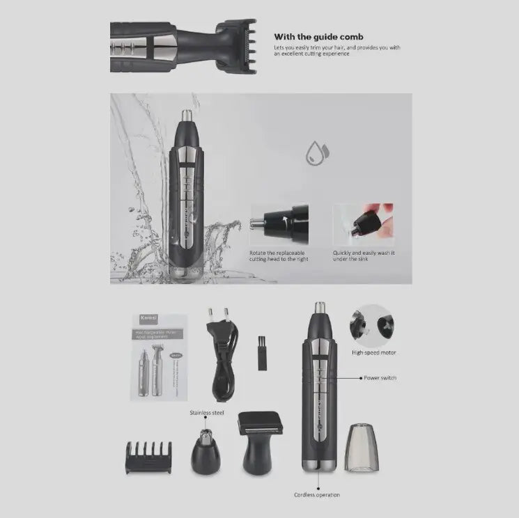 2-in-1 Nose and Hair Trimmer KM-6511 - Eloy Royal