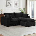Cloud Sectional Couches for Living Room, Convertible L-Shape Couch with Ottoman
