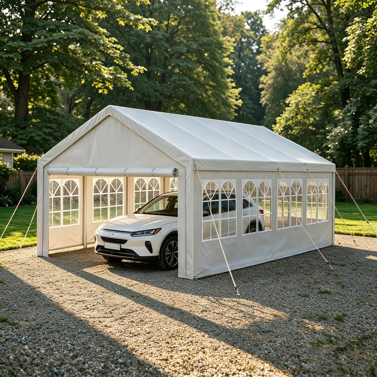 13'x26' Carport Car Canopy Party Tent Outdoor Gazebo with Removable Sidewalls Outdoor Gazebo Commercial Tents for Parties Wedding BBQ