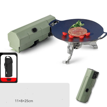 Camping Gas Stove Portable Folding Cassette Stove Outdoor Hiking BBQ Travel Cooking Grill Cooker Gas Burner Food Heating Tool Kitchen Gadgets - Eloy Royal