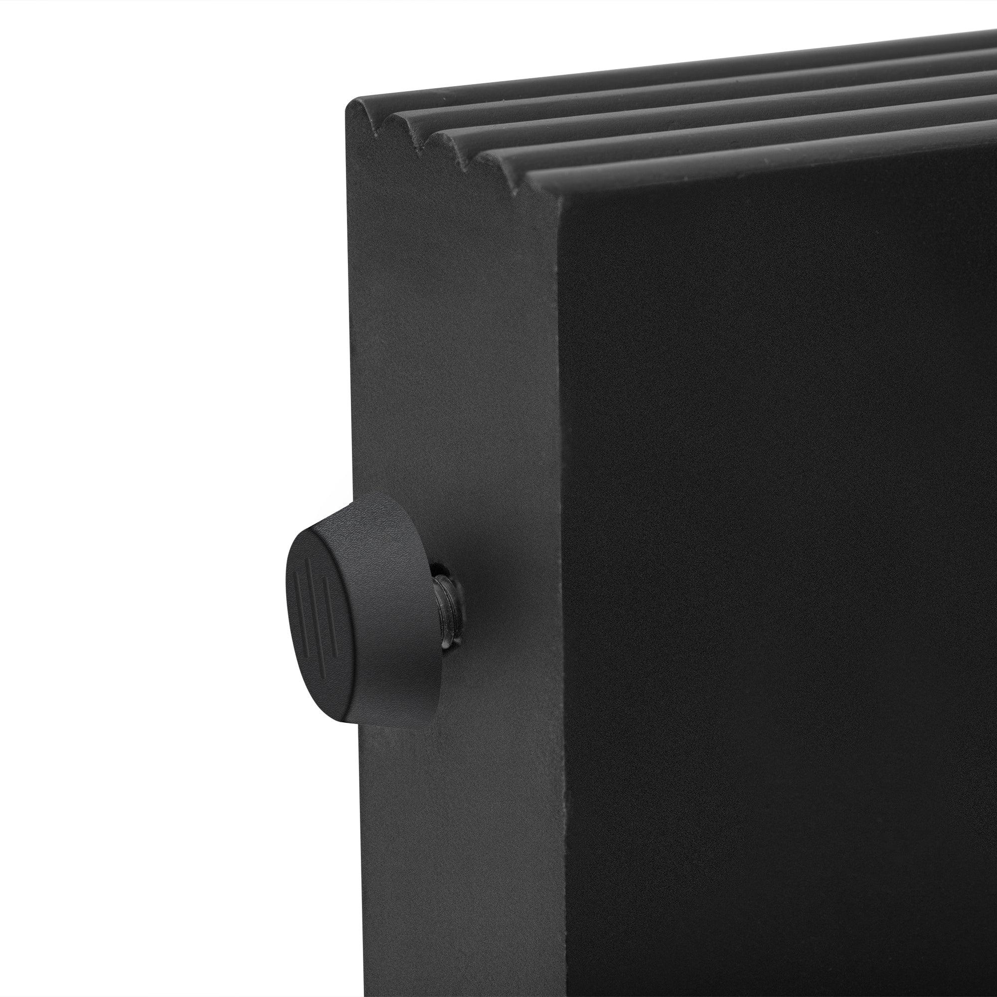 TREXM Modern Console Table with 2 Storage Drawers, Fluted Entryway Table with Rounded Silhouette for Hallway Living Room and Entryway (Black) - Eloy Royal