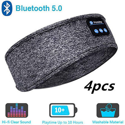 Wireless Bluetooth Sleeping Headphones Headband Thin Soft Elastic Comfortable Music Ear Phones Eye Mask For Side Sleeper Sports - Eloy Royal