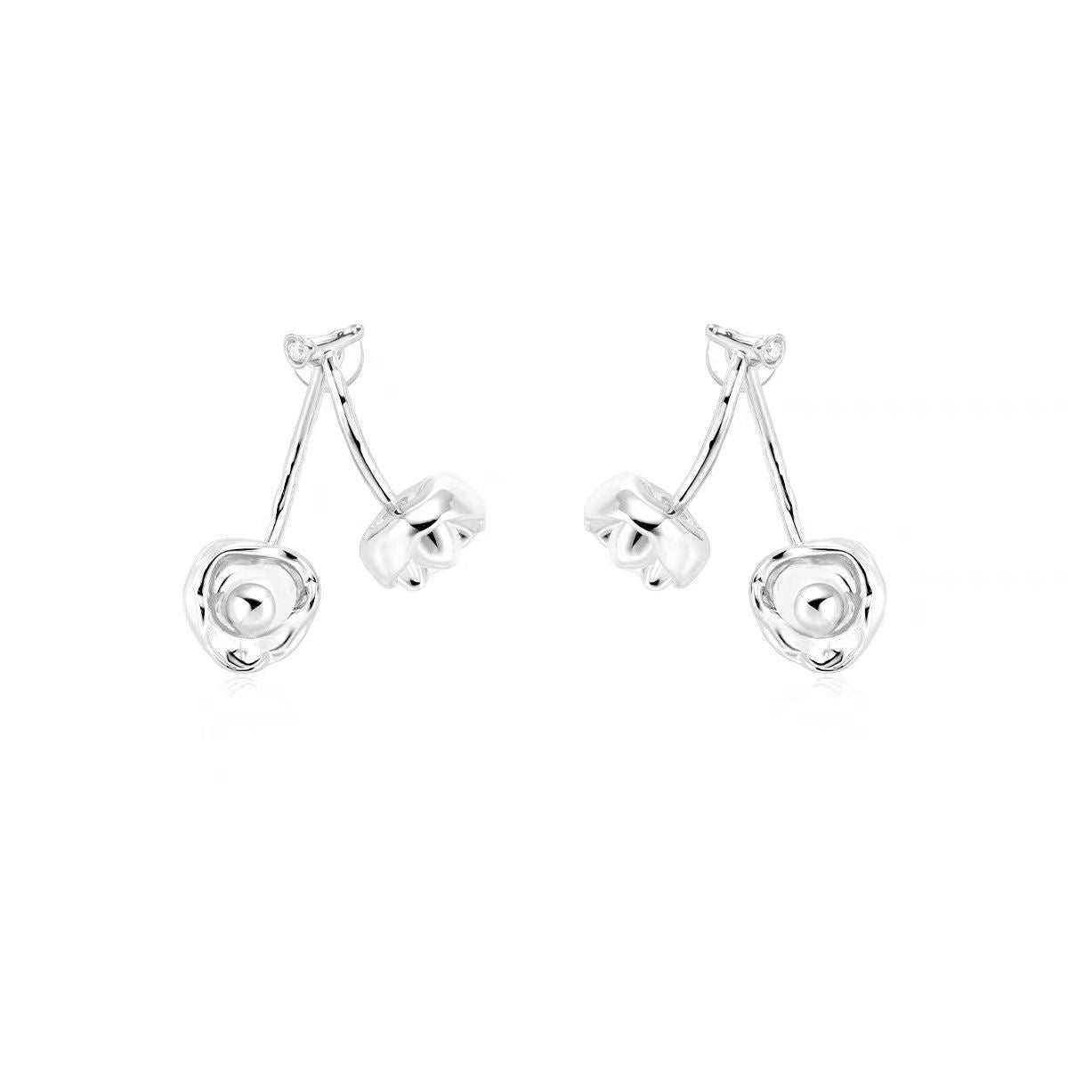 Women's Fashion Silver Plated Dual-wear Earrings