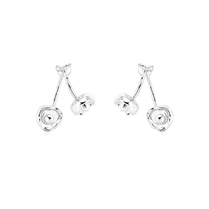 Women's Fashion Silver Plated Dual-wear Earrings