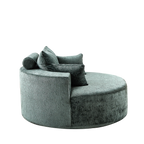 55'L Chenille Sponge single sofa,No Assembly Required,Fluffy Modern Sleeper Chair for Living room, Bedroom, Lounge and Projection Room(Not a swivel chair.) - Eloy Royal