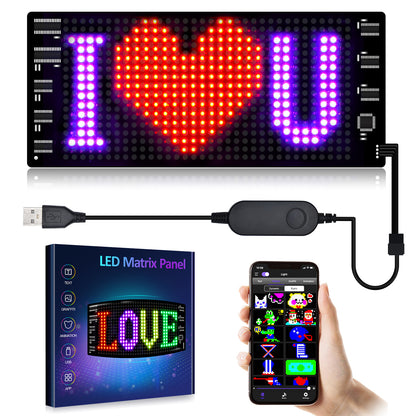 Programmable Car LED Sign LED Full-color Advertising Screen Ultra-thin Display Screen Custom Text Pattern Animation Display Car - Eloy Royal