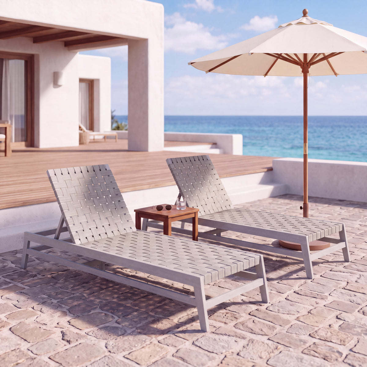 2PCS outsoor chaise lounges