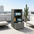 Rattan Wicker Storage Organizer,Beachfront Towel Storage Rack,Two-Shelf Towel Storage Rack