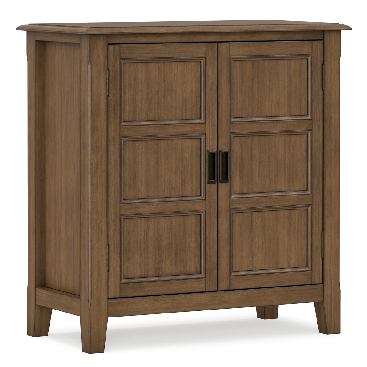 Burlington Low Storage Cabinet in Rustic Natural Aged Brown with Solid Wood Construction, 14'D x 30'W x 31'H