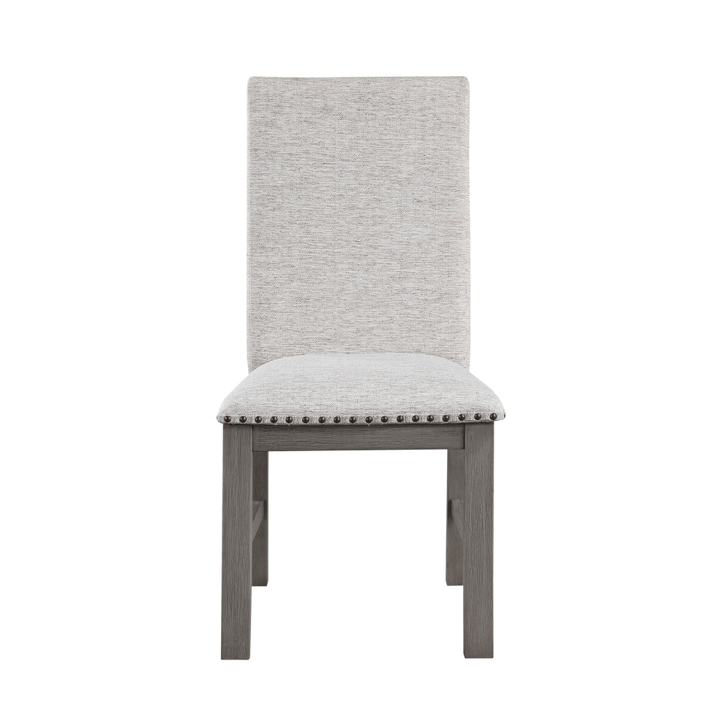 Side Chairs Dining Room Wood Veneer Rustic Set of 8 Beige