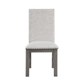 Side Chairs Dining Room Wood Veneer Rustic Set of 8 Beige