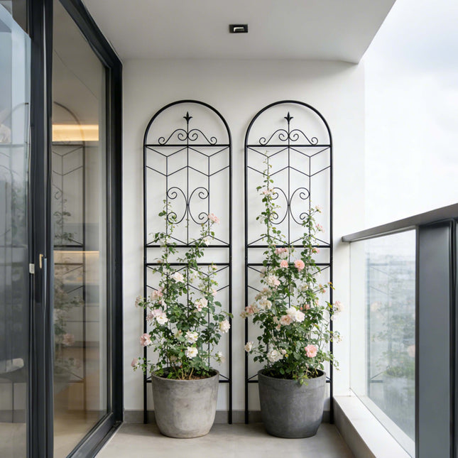2 Pack Metal Garden Trellis 71 in x 19.7 in Rustproof Trellis