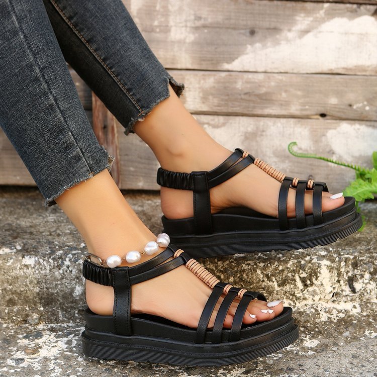 Women's Wedges Platform Sandals Summer Strap-design Beach Shoes - Eloy Royal