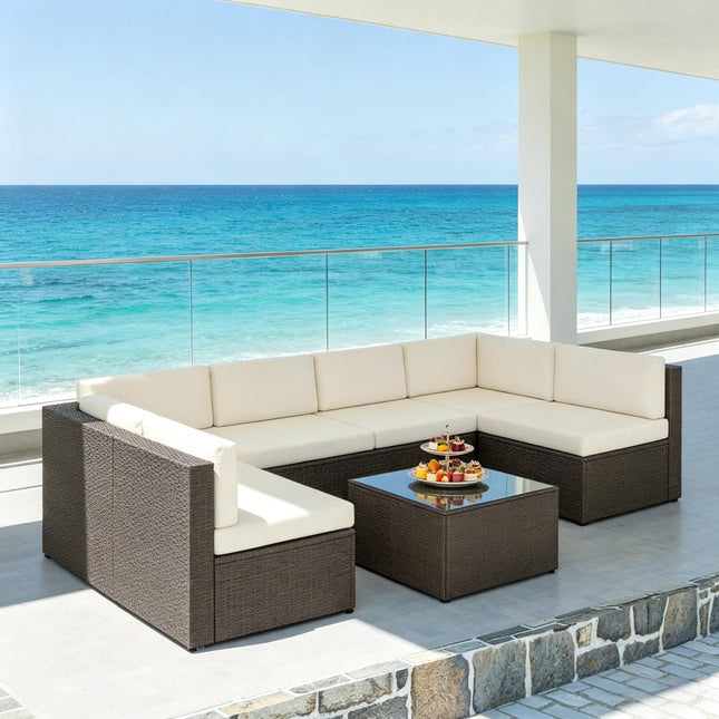 Sectional Rattan Furniture Set