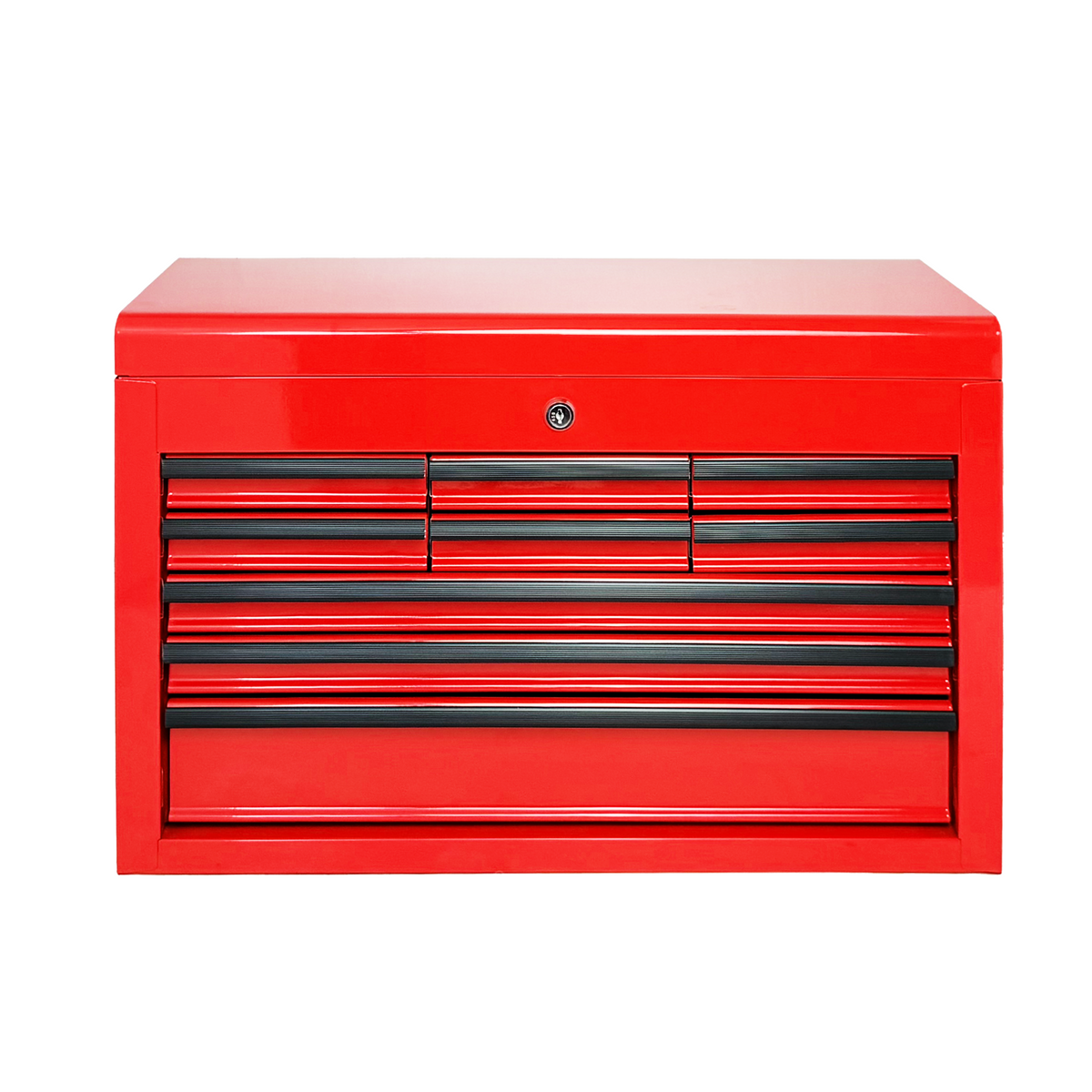 Heavy Duty Metal Tool Box, 24-inch, Portable Metal Tool Box with 9 Drawers, Small Tool Chest with EVA Liners, Ball Bearing Slide Drawers Locking & Powder Coated Finish, Multi-Function Tool Organizer