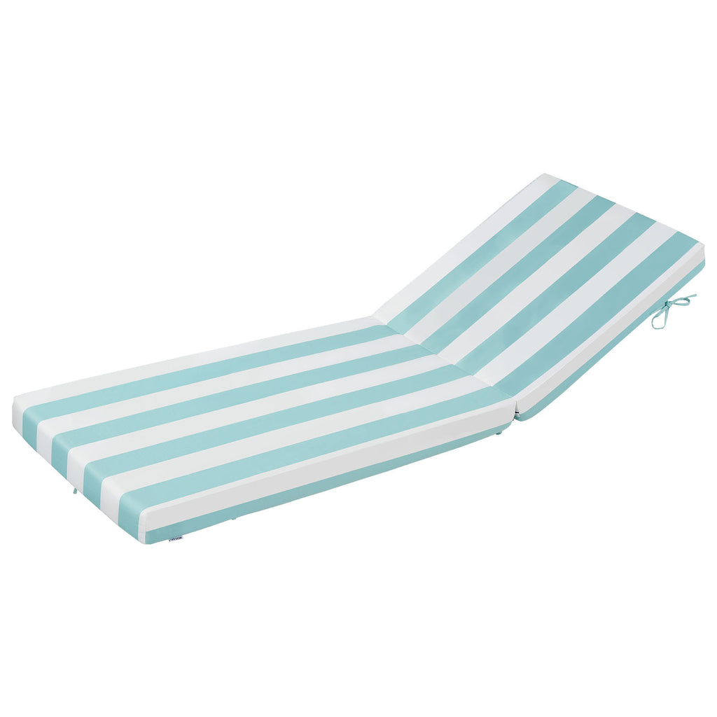 Set of 2 Outdoor Chaise Lounge Chair Cushions 80 x 26 in Waterproof Thick