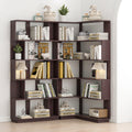 90 cm space saving corner bookshelf + 80 cm bookcase extendable free combination, set of 2 display shelf, Ox blood dark red color and other 4 colors for option, freely combined and matched furniture