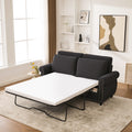 Sleeper Sofa Bed, Pull Out Couch with Mattress, 74'' 2 Seater Upholstery Sectional Couches, Modern Linen Convertible Sofa, Living Room Furniture for Small Spaces, Apartment, Studio,Dark Gray