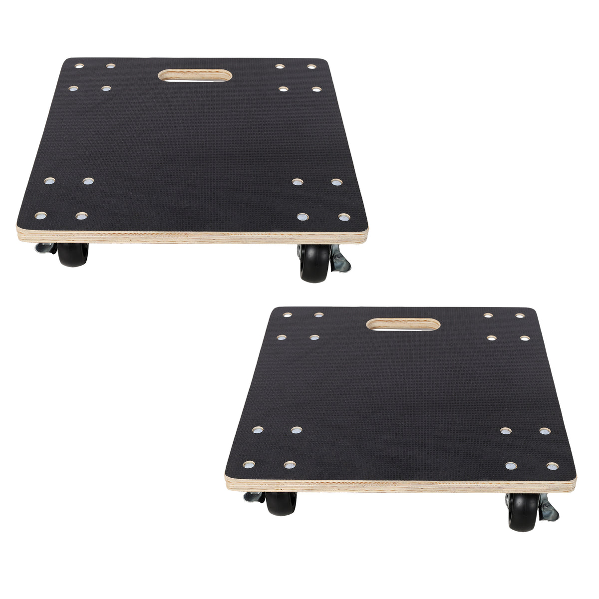 Furniture Moving Wooden Dolly with 4 PP Wheels (2 with Brakes), 15 Inch, Heavy Duty Rolling Mover Supports Up to 1320 Lbs for Piano, Couch, Fridge, Washing Machine & Large Planters, 2 Pack