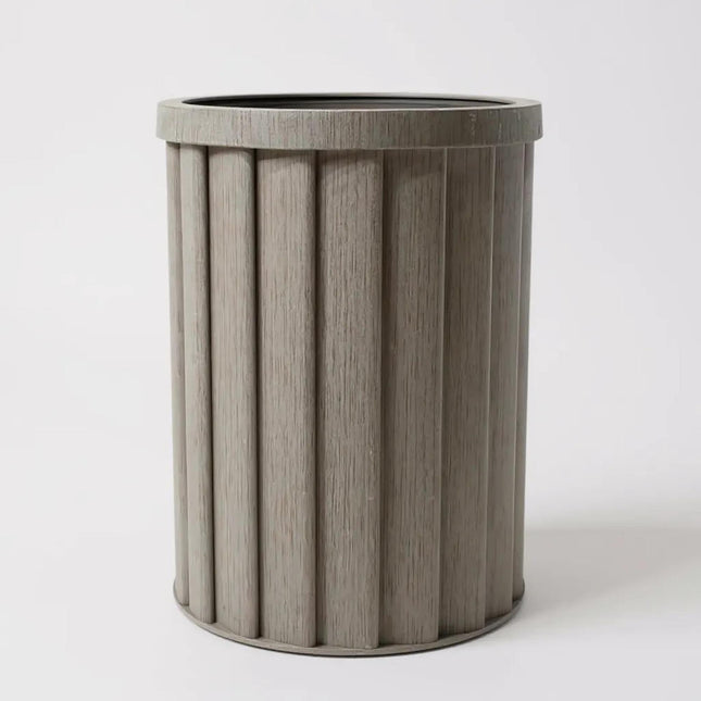 Round Strata Column Planter MD - Grey Brown