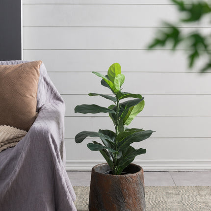 12.6x12.6x11.8' Cement Planter Small, Indoor Outdoor Garden Functional Decor