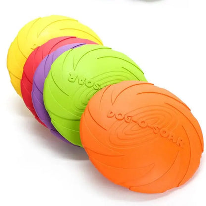 1pcs Soft Flexible Rubber Flying Disc Dog Toys 4 Colors Floating Foldable Flyer Disc Interactive Training Pet Dog Supplies - Eloy Royal