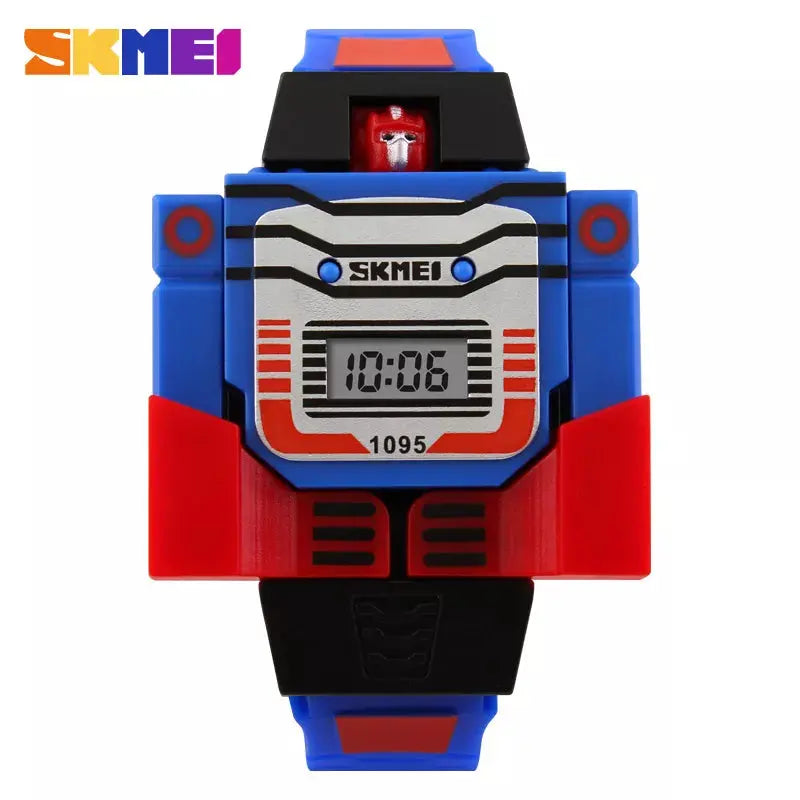 2021 Fashion LED Digit Kids Watch Sports Cartoon Children Watches Cute Relogio Relojes Robot Transformation Toys Boys Wristwatch - Eloy Royal